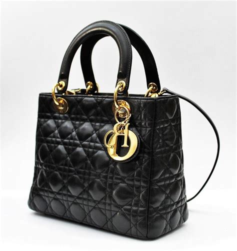 lady dior väska|Dior lambskin bag.